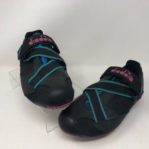 Diadora 41 Cycling Shoe Road MTB Bike Womens Black